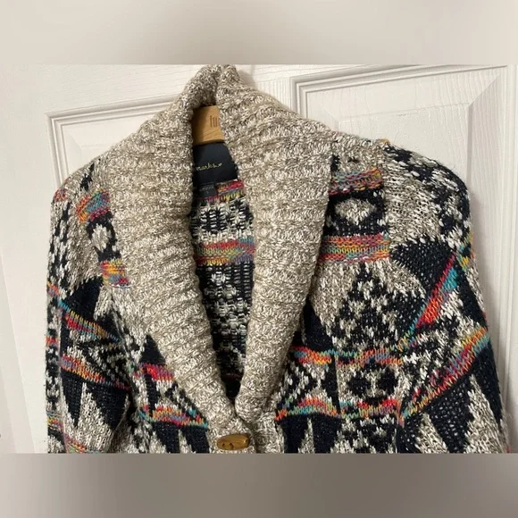 Lovemarks Tribal Pattern Cardigan S - Picture 2 of 6